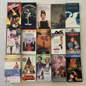 Set of 12 VHS Movies/Tapes! Retro!